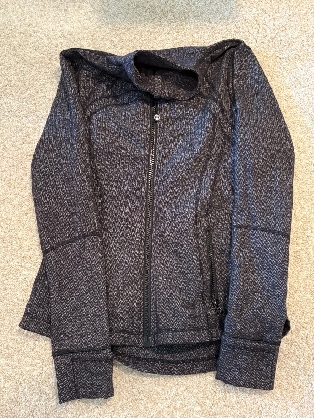 lululemon athletica Women's Full-Zip Hooded Jacket in Dark Heather Gray